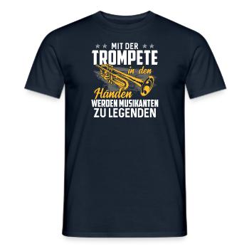 Trompeter Trompete Musiker Geschenk · Legenden - Männer T-Shirt - Navy - Vorne - AI Model Male 178 light (178cm)