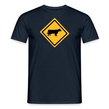 Bovins Connexion - T-shirt homme - marine - Devant - AI Model Male 178 light (178cm)
