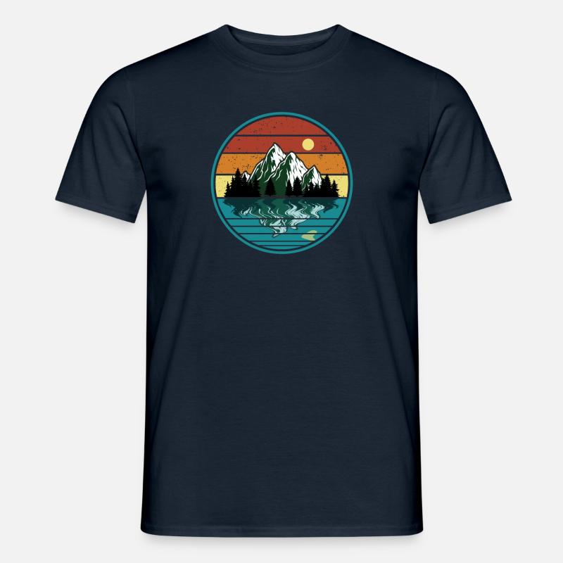 Berge Panorama - Männer T-Shirt - Navy