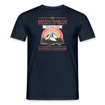 Wandern Ist Das Alibi - Kaiserschmarrn Spruch - Männer T-Shirt - Navy - Vorne - AI Model Male 178 light (178cm)