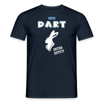 Dart Oster Outfit Dartspieler Ostern Darten - Männer T-Shirt - Navy - Vorne - AI Model Male 178 light (178cm)