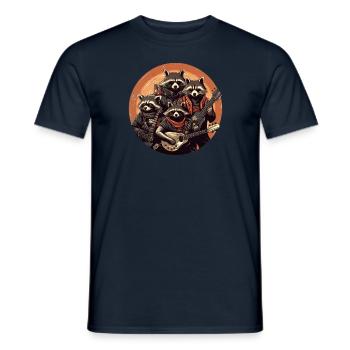 Raccoon metal band - T-shirt homme - marine - Devant - AI Model Male 178 light (178cm)