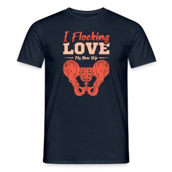 I Flocking love my new hip - Männer T-Shirt - Navy - Vorne - AI Model Male 178 light (178cm)