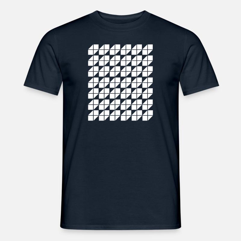 Geometric Minimal Pattern Design - Men’s T-shirt - navy