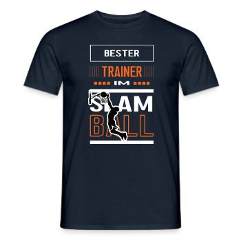 Bester Slamball Trainer Slamballtrainer Training - Männer T-Shirt - Navy - Vorne - AI Model Male 178 light (178cm)