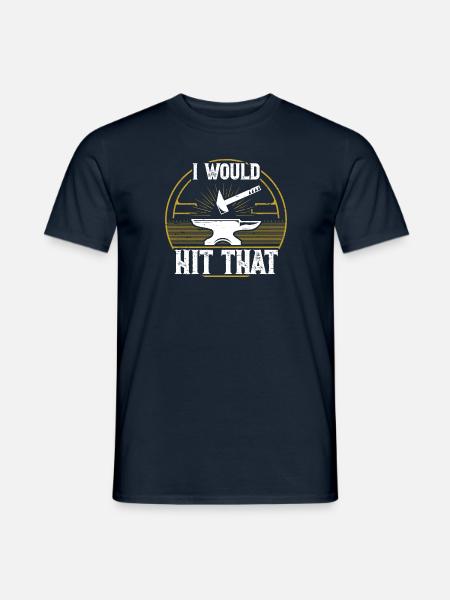 Blacksmithing Iron Worker Blacksmith Metalsmith - Männer T-Shirt - Navy