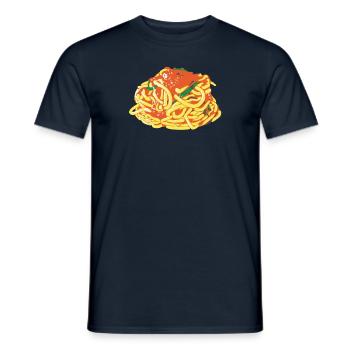 Spaghetti - Men's T-Shirt - navy - Front - AI Model Male 178 light (178cm)