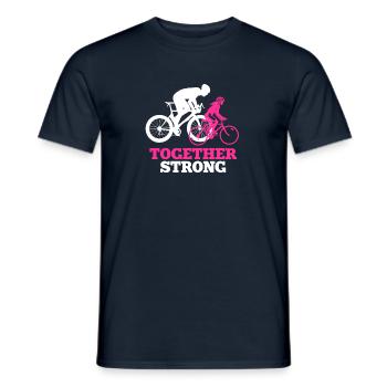 Équipe cycliste sportive père fille - T-shirt homme - marine - Devant - AI Model Male 178 light (178cm)