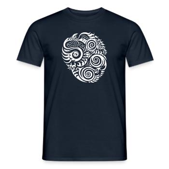 Authentische Maori Tattoo Kunst Tinteneinblick - Männer T-Shirt - Navy - Vorne - AI Model Male 178 light (178cm)
