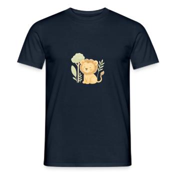 süßes Löwenmotiv/ Löwe / Dschungel - Männer T-Shirt - Navy - Vorne - AI Model Male 178 light (178cm)