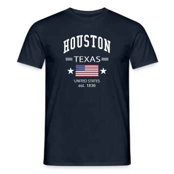 Houston - Männer T-Shirt - Navy - Vorne - AI Model Male 178 light (178cm)