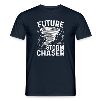 Future Storm Chaser Funny Meteorologist - Männer T-Shirt - Navy - Vorne - AI Model Male 178 light (178cm)