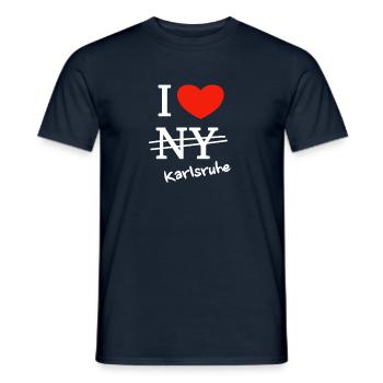 J'adore Karlsruhe - J'adore Karlsruhe - T-shirt homme - marine - Devant - AI Model Male 178 light (178cm)