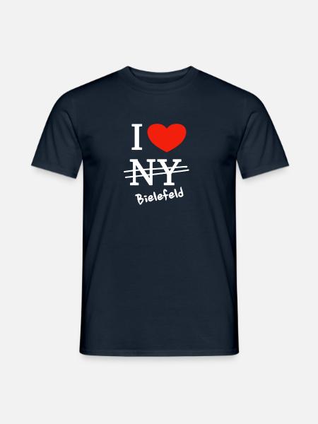 Ich liebe Bielefeld - I love Bielefeld - Männer T-Shirt - Navy