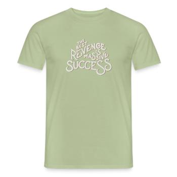 Revenge Success Print - Men's T-Shirt - sage - Front - AI Model Male 178 light (178cm)