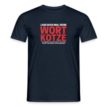 Laissez votre Wortkotze - pensée positive et discours - T-shirt homme - marine - Devant - AI Model Male 178 light (178cm)