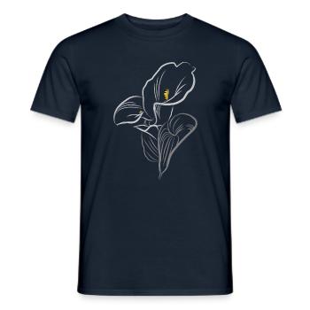 CALLA YELLOW-GREY - Men's T-Shirt - navy - Front - AI Model Male 178 light (178cm)