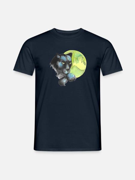 Tier die schwarze Panthere - Männer T-Shirt - Navy