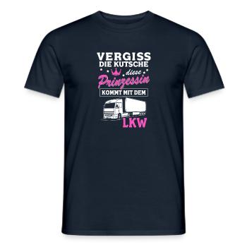 Lastwagen LKW-Fahrerin Frau Geschenk · Prinzessin - Männer T-Shirt - Navy - Vorne - AI Model Male 178 light (178cm)