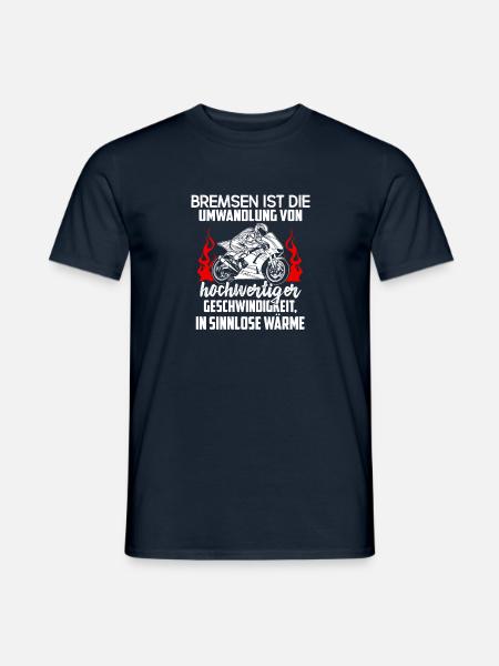 Motorrad Superbike Biker Geschenk · Bremsen - Männer T-Shirt - Navy