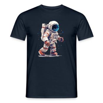 Astronaut Digital Art Space Explorer - Männer T-Shirt - Navy - Vorne - AI Model Male 178 light (178cm)