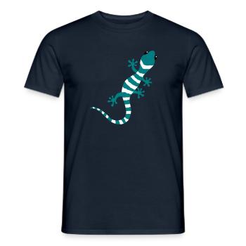 Gecko Salamander Lizard Reptile cadeau d'escalade - T-shirt homme - marine - Devant - AI Model Male 178 light (178cm)