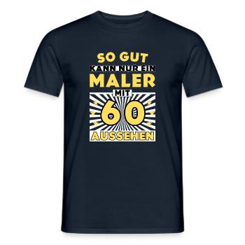 So gut kann nur ein Maler mit 60 aussehen - Männer T-Shirt - Navy - Vorne - AI Model Male 178 light (178cm)