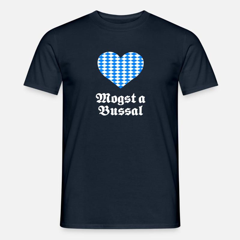 Herz - Männer T-Shirt - Navy