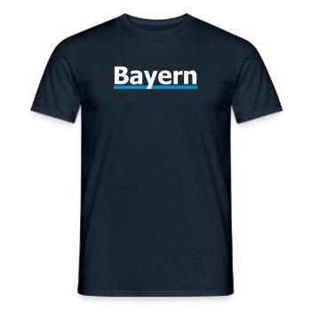 Bayern Bundesland Deutschland Schrift Motiv - Männer T-Shirt - Navy - Vorne - AI Model Male 178 light (178cm)