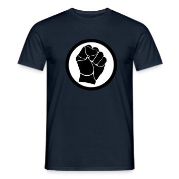 Fist - Poing - T-shirt homme - marine - Devant - AI Model Male 178 light (178cm)
