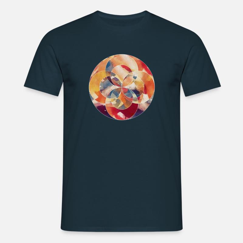 Abstract Circle - Männer T-Shirt - Navy