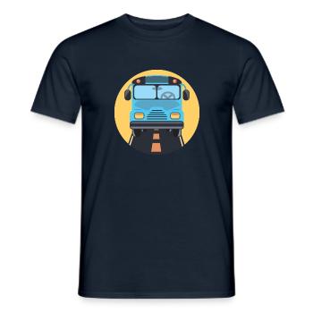Bus - Männer T-Shirt - Navy - Vorne - AI Model Male 178 light (178cm)