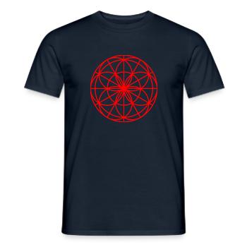 Mandala Spirit light red - Men's T-Shirt - navy - Front - AI Model Male 178 light (178cm)