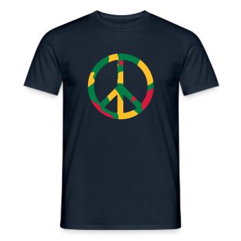 PEACE - CAMO / CAMOUFLAGE - Men's T-Shirt - navy - Front - AI Model Male 178 light (178cm)