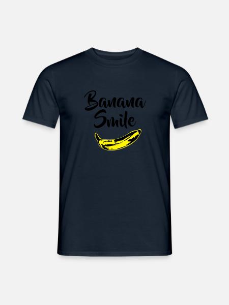 Banane Lächeln - Männer T-Shirt - Navy