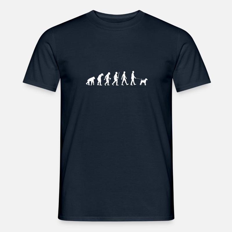 Evolution Airedale Terrier Walker - Men’s T-shirt - navy