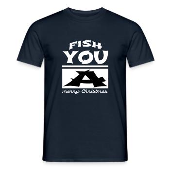 Under the Tree Birthday Computer Couples Axolotls - Men's T-Shirt - navy - Front - AI Model Male 178 light (178cm)