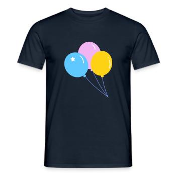 Cute colorful party balloon - Men's T-Shirt - navy - Front - AI Model Male 178 light (178cm)
