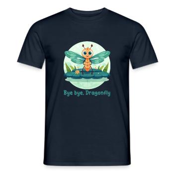 Bye bye, Dragonfly - T-shirt homme - marine - Devant - AI Model Male 178 light (178cm)