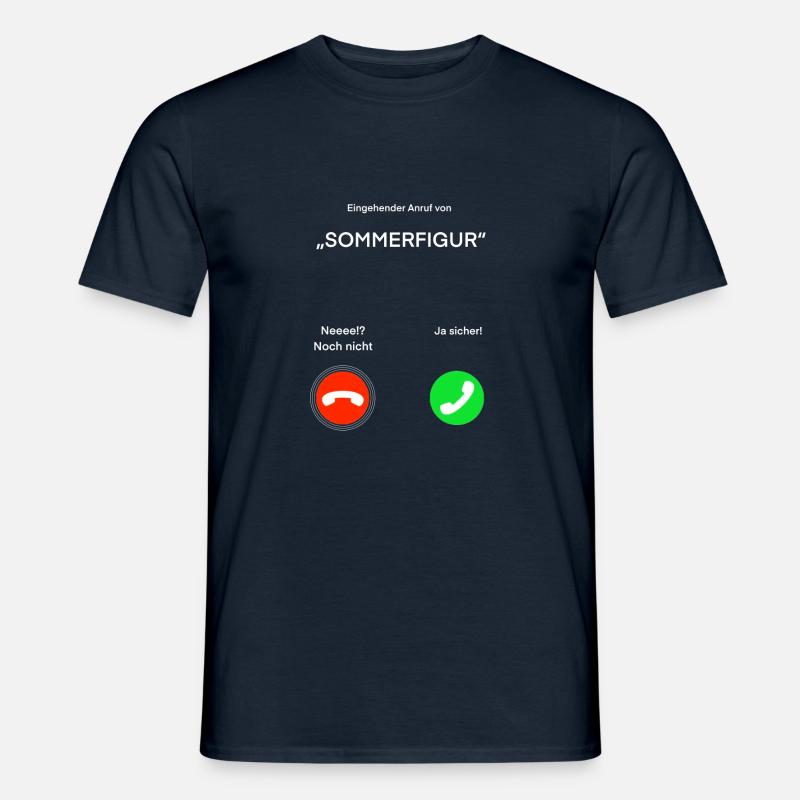 Sommer Figur Anruf - Männer T-Shirt - Navy
