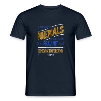 enkelkind beste oma bachhund bluthund - Männer T-Shirt - Navy - Vorne - AI Model Male 178 light (178cm)