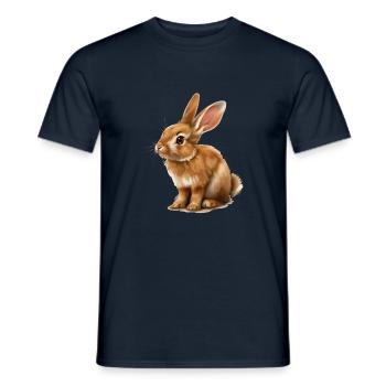 Hasen und Kaninchen sind selten geworden - Männer T-Shirt - Navy - Vorne - AI Model Male 178 light (178cm)