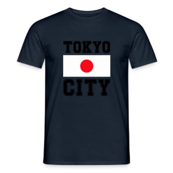 Tokyo City, Japan - Men's T-Shirt - navy - Front - AI Model Male 178 light (178cm)