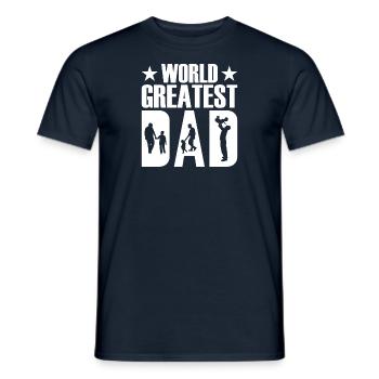 Welt Bester Vater Dad Vatertagsgeschenk Papa Stolz - Männer T-Shirt - Navy - Vorne - AI Model Male 178 light (178cm)