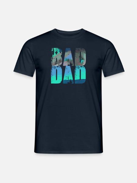 bad dad,dad,graffiti,schwarz,typo,schrift,bunt - Männer T-Shirt - Navy