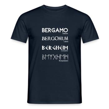Bergamo in languages - Men's T-Shirt - navy - Front - AI Model Male 178 light (178cm)