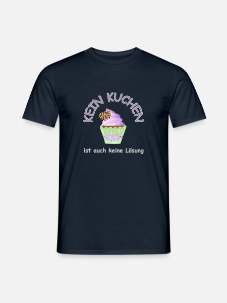 kein kuchen ist auch keine lösung - Männer T-Shirt - Navy
