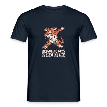 ANIMAL RESCUE ANIMAL AID - Men's T-Shirt - navy - Front - AI Model Male 178 light (178cm)