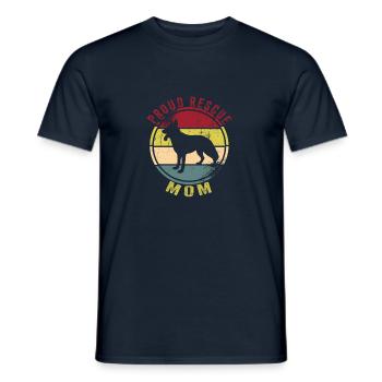 Schäferhund Rettungshund - Männer T-Shirt - Navy - Vorne - AI Model Male 178 light (178cm)