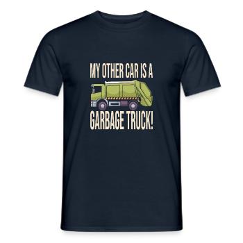 Garçon d’anniversaire de camion à ordures - T-shirt homme - marine - Devant - AI Model Male 178 light (178cm)